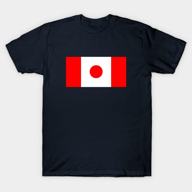 Canada - Japan Flag Mashup T-Shirt by phneep